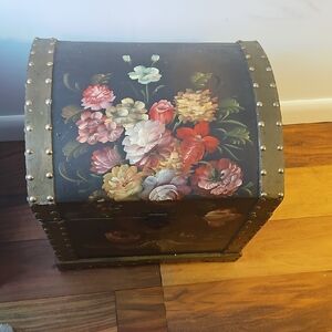 Floral Painted Storage Chest